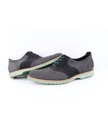 JD Fisk Mens Size 10 Suede Leather Brogue Oxford Dress Shoes Gray Black ... - $34.60