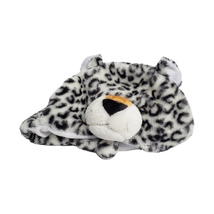 Snow Leopard Plush Animal Hat winter accessory with tie teen tween - £8.03 GBP