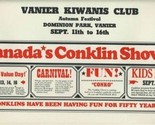 Vanier Kiwanis Club Canada&#39;s Conklin Shows Placemat British Columbia  - $17.82