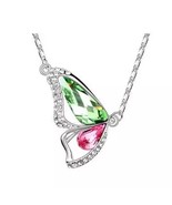 Crystal Multicolor Butterfly Necklace - $14.99