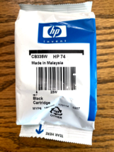 Genuine HP 74 Black Ink CB335W Foil Sealed  No Box Expire  2019 - $12.99