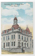 Post Office Sherbrooke Quebec Canada 1910c postcard - £4.65 GBP