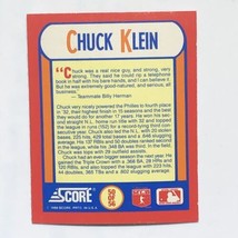 Chuck Klein 1990 Score #50 MVPs Magic Motion 3D Hologram MLB Baseball Card - £0.78 GBP