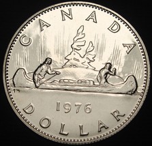 Proof Canada 1976 Canoe Dollar~We Have Canadian Coins~Free Shipping - £11.58 GBP