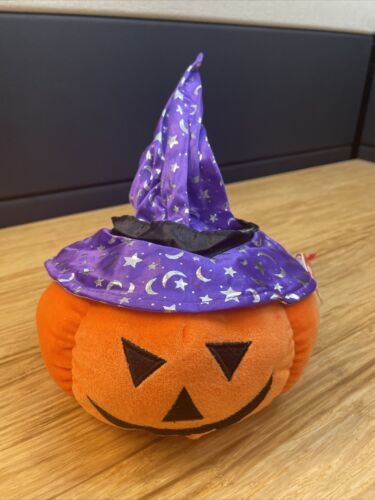 Ty Pluffies Gourdy Jack O Lantern Pumpkin Plush Halloween 9" KG JD - £11.61 GBP