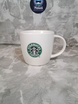 STARBUCKS 12oz Ceramic Coffee Mug White w/ Green Mermaid Siren Logo 2008 - $13.36 CAD