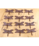 12 Dragonflies Wall Hanging Decor Rustic Cast Iron Garden Figures Farmho... - $679.52 MXN