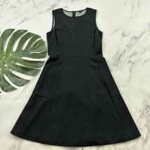 Theory Nikay Jackson Dress Size 6 Dark Gray Wool Blend Fit Flare Sleeveless - £30.96 GBP