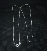 Sterling Silver Small Necklace Ball 925 chain bead pendant moon link ita... - $9.90
