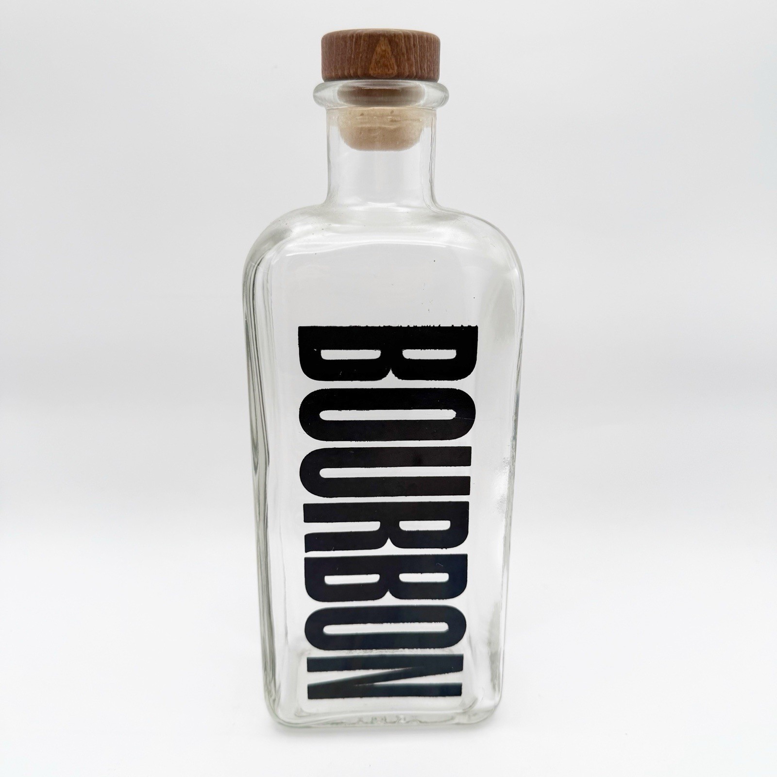 Vintage Retro Style Bourbon Bottle With Wooden Stopper - $34.99