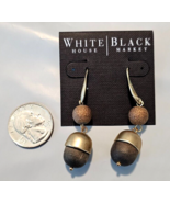 White House Black Market French Wire Dangle Earrings Shimmer Balls W Acorns - €15,05 EUR