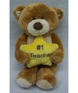 Gund CUTE &quot;#1 Teacher&quot; BROWN TEDDY BEAR WITH STAR 7&quot; Plush Stuffed Anima... - $20.27 CAD