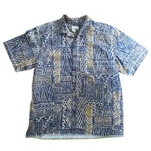The Territory Ahead Hawaiian Shirt Batik Tencel Cotton Men&#39;s Size XL Button Down - £27.65 GBP