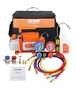 VEVOR 1/4 HP 4.5 CFM AC Vacuum Pump and Gauge Set, Single Stage Rotary V... - $3,925.77 MXN