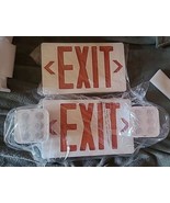 Red LED Exit Sign &amp; Emergency Light – Dual LED Lamp UL-94 Fire Resistanc... - €16,23 EUR