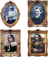 Halloween Decoration 3D Changing Face Horror Pictures 4 Pieces NEW - £16.16 GBP