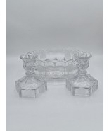 FOSTORIA Frosted Liberty Coin Set 1970s Bowl &amp; Two Candlestick Holders - $697.03 MXN