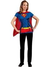 Rubie&#39;s Costume DC Comics Super-Girl T-Shirt with Cape, Blue, Small Costume - £71.58 GBP