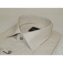 Men's Shirt Hankie By CASILA Turkey Cotton Blend 502100-01 Brown Dots image 5