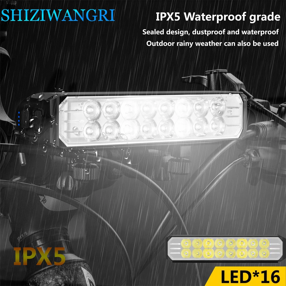 SHIZIWANGRI Bicycle Front Light 6000Lumen Bike Lamp 10000mAh Waterproof Cyele - £48.06 GBP+