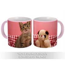 Cat : Gift Mug Kitten Pet Animal Cute Funny Teddy Bear - £12.57 GBP