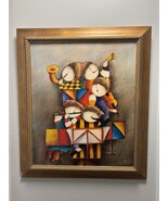 Rare Vintage Signed Framed Large Joyce Roybal Oil Painting On Canvas. - $8,388.34 MXN