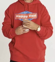 HAPPY DAD HOODIE SWEATSHIRT RED MENS SIZE XL NEW - $59.39