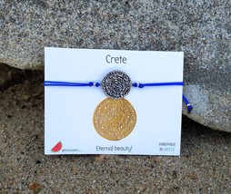 Greek Bracelet - Crete, The Phaistos Disk Silver Bracelet, Ancient Greece Bracel - £11.15 GBP