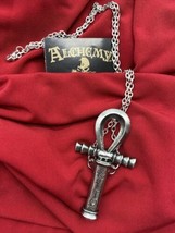 Alchemy Gothic P221  Ankh of the Dead Pendant Necklace IN HAND - $52.00