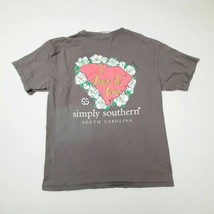 Simply Southern Girls T-shirt Size Medium Gray South Carolina TM9 - £5.83 GBP