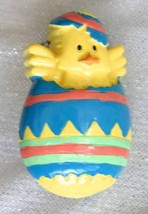 Super Cute Chick coming out of an Easter Egg Brooch 1970s vintage 1 5/8&quot; - $12.95