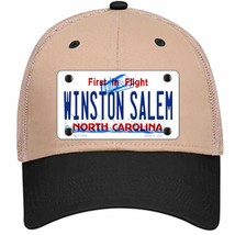 Winston Salem North Carolina Novelty Khaki Mesh License Plate Hat - £23.17 GBP