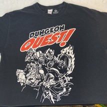 Dungeon Quest Role Playing Fantasy Game Mens TShirt Size Large Cotton Black - £7.80 GBP