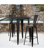 30RD Aged Black Metal Bar Set CH-51090BH-2-30CAFE-BQ-GG - $449.95 CAD