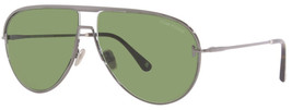 Tom Ford THEO 924 12N Silver / Green Sunglasses TF924-12N 60mm - £186.24 GBP