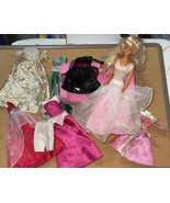 Mattel Blonde hair blue eyes Barbie 1966 Malaysia w/Dresses &amp; IKEA Huset... - £42.28 GBP