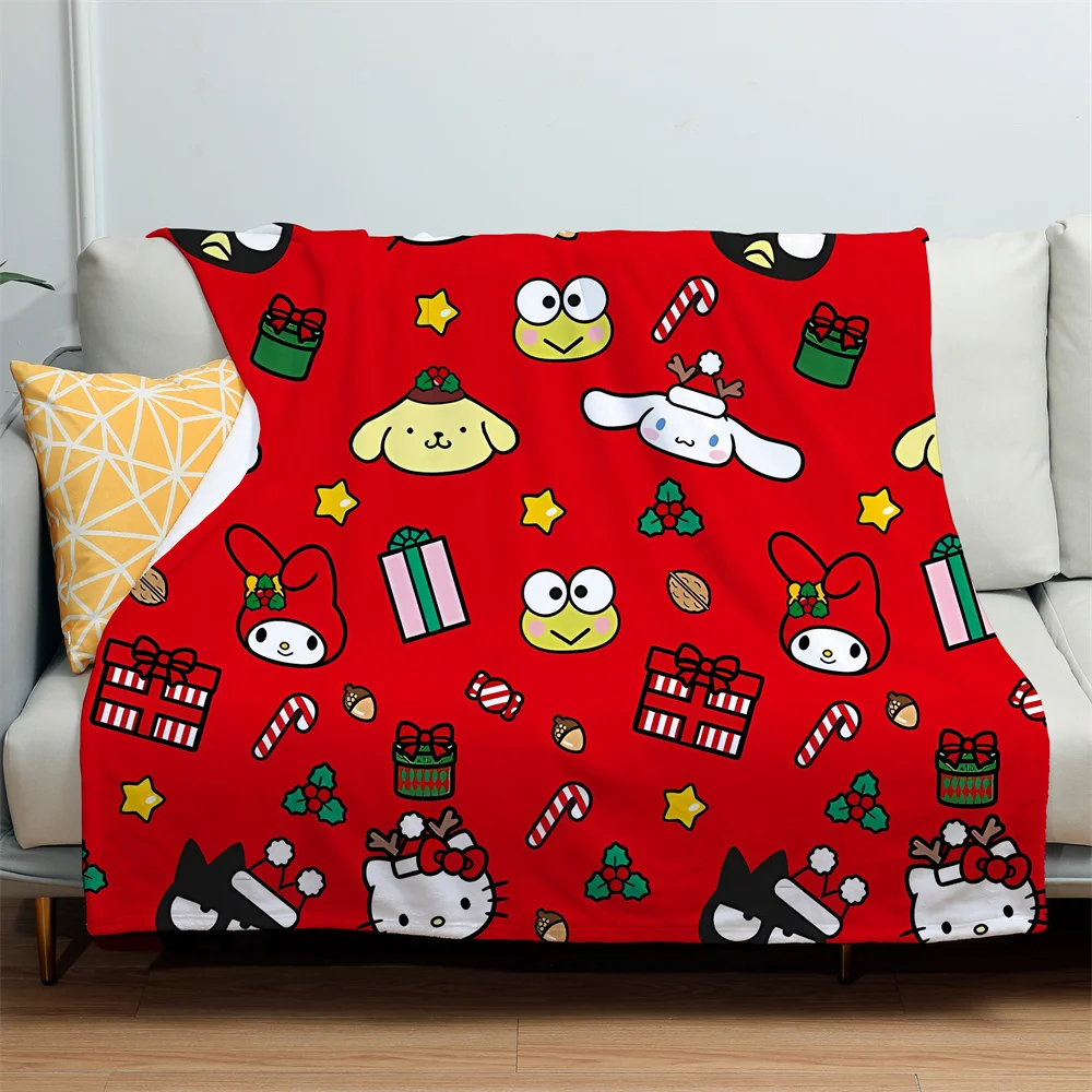 Sanrioed Hellokittys Christmas Peluche Blanket Kuromi Anime Cartoon Sofa - £12.96 GBP+