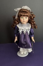 Vintage DanDee Collectors Choice 12” Bisque Porcelain Doll with Stand - £12.11 GBP