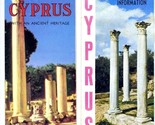 2 Cyprus Brochures Tourist Information &amp; Ancient Heritage 1960&#39;s - $21.75