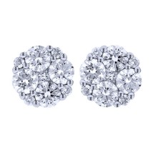 0.70 Ct Round Cut Diamond Women&#39;s Stud Earrings 14k White Gold Finish 925 - £69.52 GBP