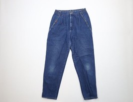 Vintage 90s Streetwear Womens Size 12 Distressed Pleated Tapered Leg Jea... - $39.55