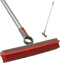 FAYINA PREMIUM RUBBER FLOOR BRUSH 11.5” SQUEEGEE &amp; EXTENDABLE STAINLESS ... - $24.00