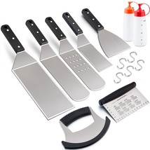 9 Pcs Griddle Grill Accessories, Stainless Steel Bbq Metal Spatulas Set, Grillin - £30.36 GBP