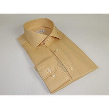 Men 100% Italian Cotton Shirt Non Iron SORRENTO Turkey Spread Collar 4902 Tan image 4