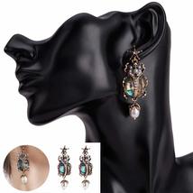 Retro Skull Punk Trendy Pearl Jewelry Insect Earrings Dangle Ear Stud - £8.22 GBP