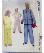 Cut Vintage 1950  McCall Girls Two Piece Pajama Pattern # 8301 Size 14 - £9.53 GBP