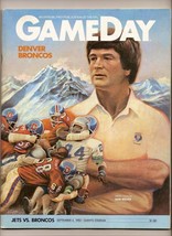 1982 NFL Gameday Program Broncos @ Jets Sept 4th - $10.03