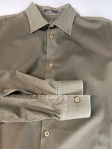 J Lindeberg Men Shirt Lightweight Green Button Up Long Sleeve Stretch 52... - $24.72