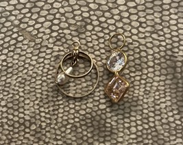 2 Vintage Goldtone Pendants 1 Avon With Glass Stones / 1 Faux Peal Unbra... - $17.94 CAD