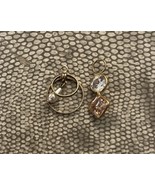 2 Vintage Goldtone Pendants 1 Avon With Glass Stones / 1 Faux Peal Unbra... - $17.76 CAD